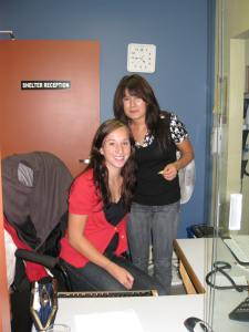Brielle with Jackie at the St. John's Native Friendship Centre